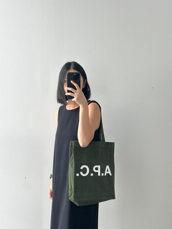 A.P.C. Lou Corduroy Tote Bag