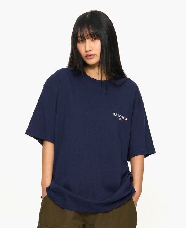 Nautica 83 Flag Small Logo Tee