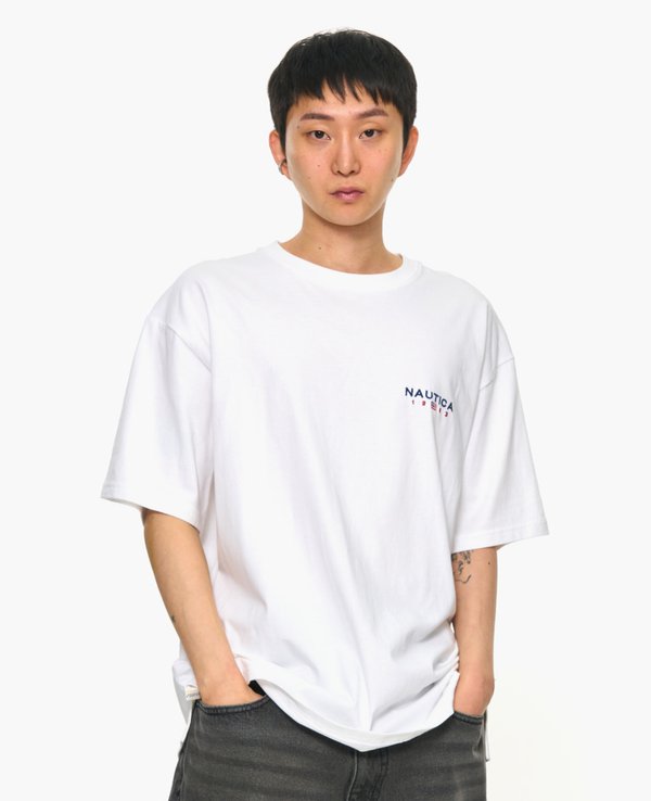 Nautica 83 Flag Small Logo Tee