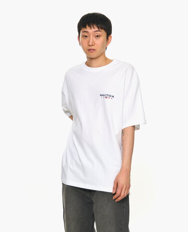 Nautica 83 Flag Small Logo Tee