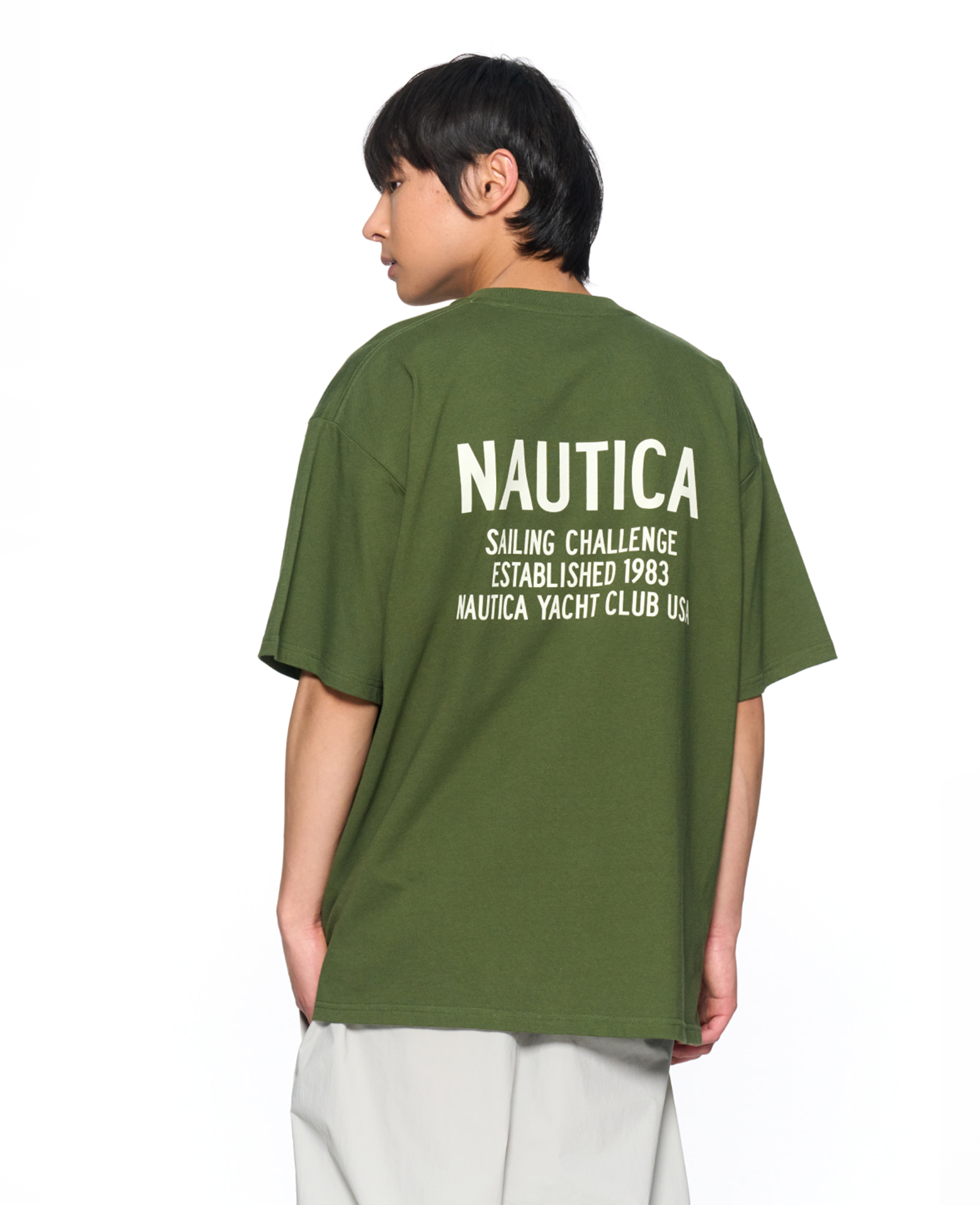 ☆ NAUTICA ☆SAILING YACHT CLUB S/S TEE Nautica Sailing Yacht Club 背圖標語短Tee NTS3864