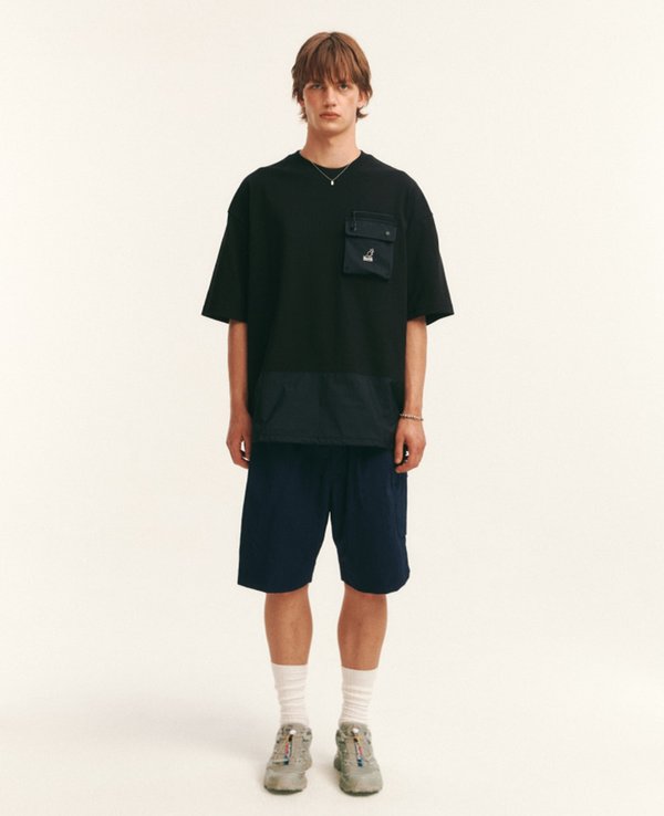 Kangol Mixed Fabric T-shirt
