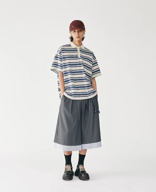 MELSIGN Wide Stripe Polo Tee