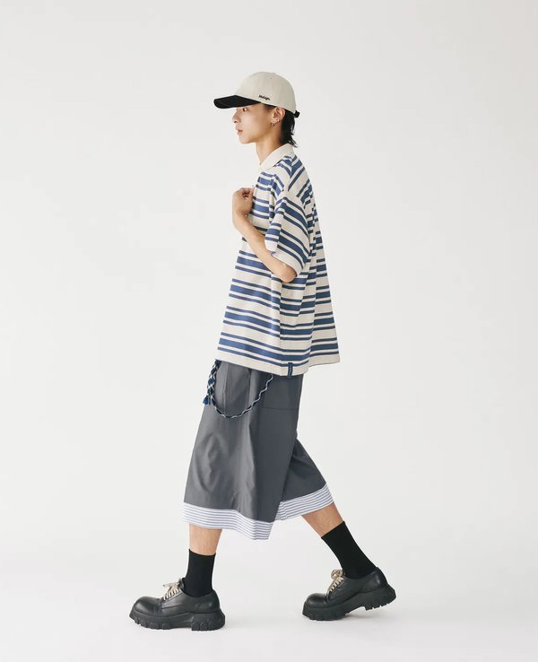 MELSIGN Wide Stripe Polo Tee