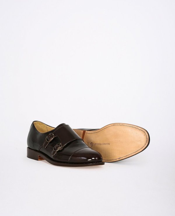 London Brown Double Monk Strap