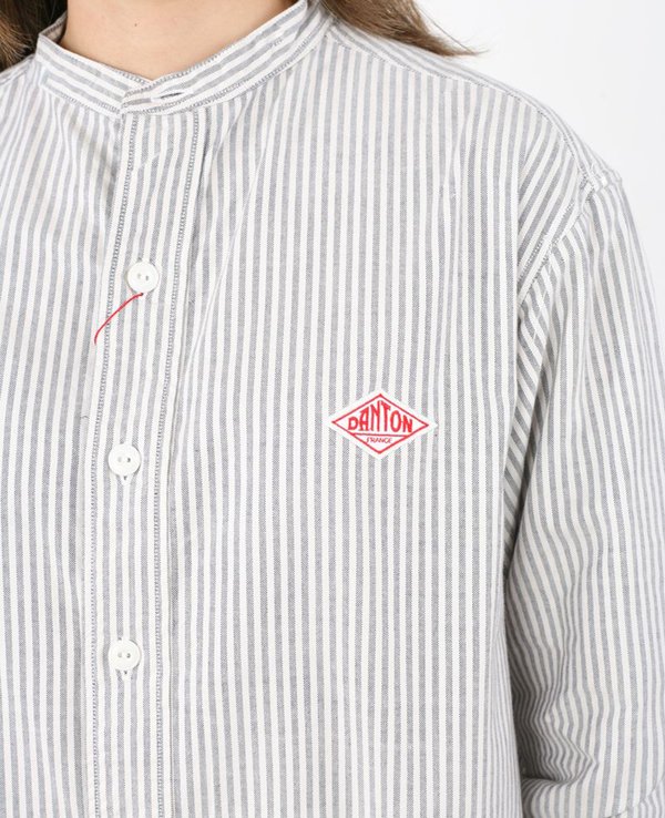 Danton Oxford Long Sleeved Band Collar Shirt