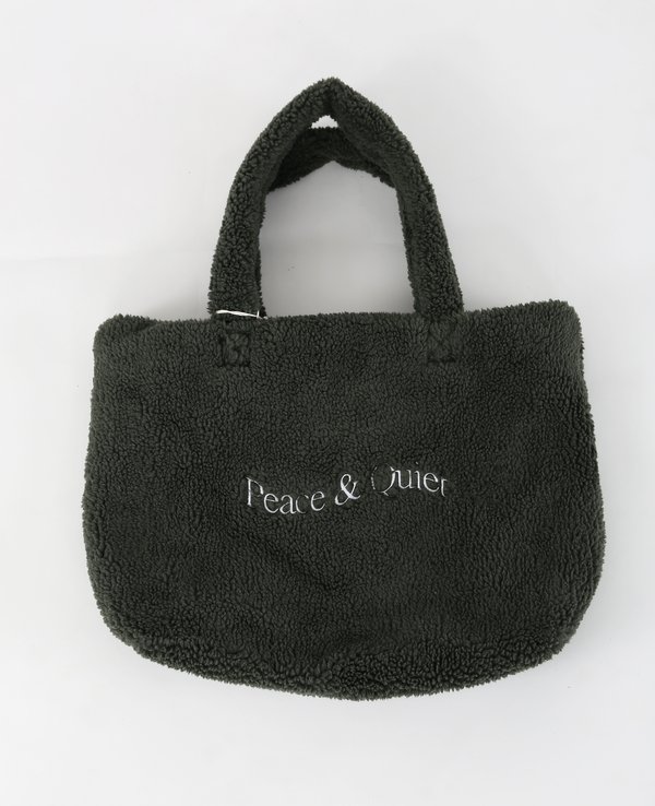 Museum of Peace & Quiet Wordmark Sherpa Tote Bag