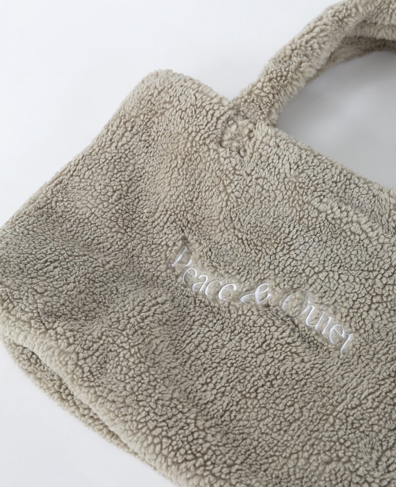 Museum of Peace & Quiet Wordmark Sherpa Tote Bag