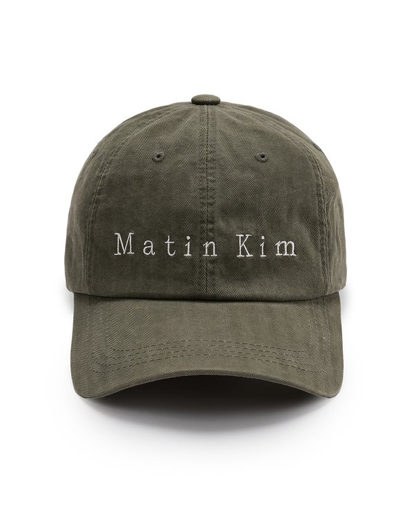 Matin Kim Herringbone Typo Ball Cap