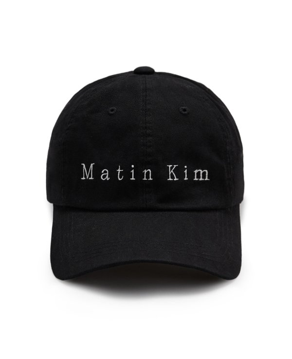 Matin Kim Herringbone Typo Ball Cap