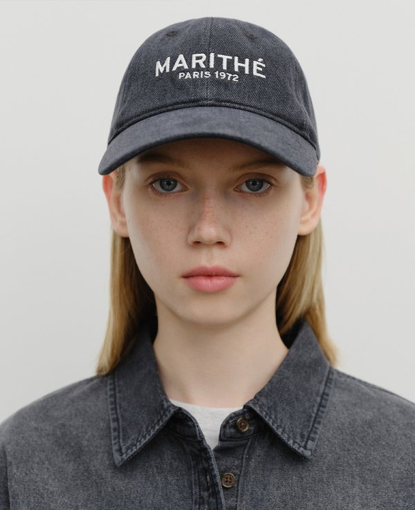 Marithe + Francois Girbaud Denim Washing Regular Logo Ball Cap