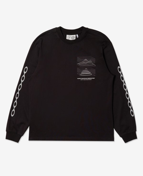 Purple Mountain Map Projection LS Tee