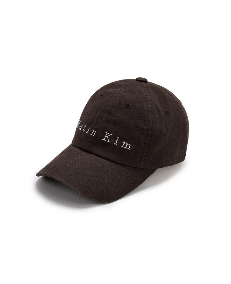 Matin Kim Herringbone Typo Ball Cap