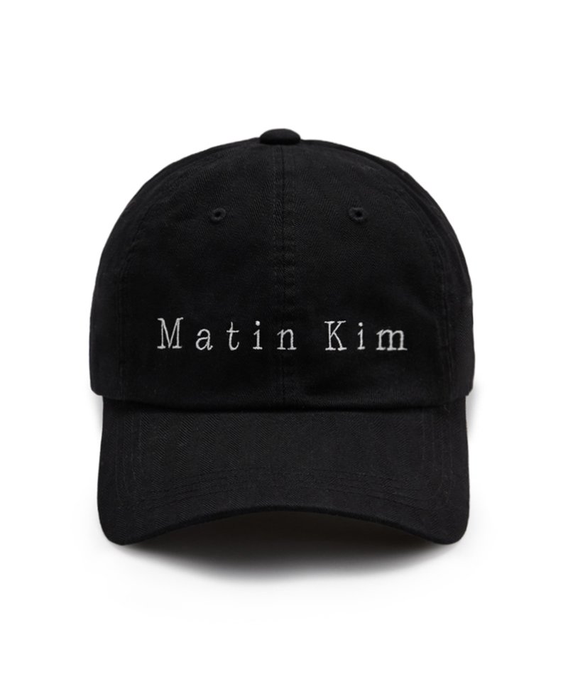 Matin Kim Herringbone Typo Ball Cap
