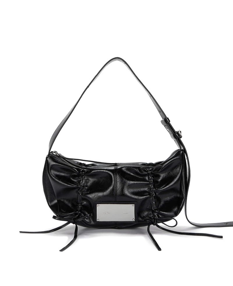 Matin Kim Half Shirring Ribbon Round Bag