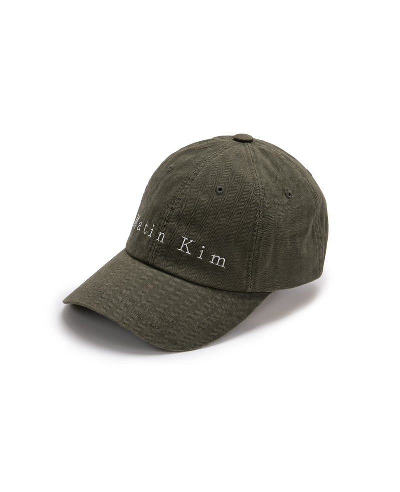 Matin Kim Herringbone Typo Ball Cap