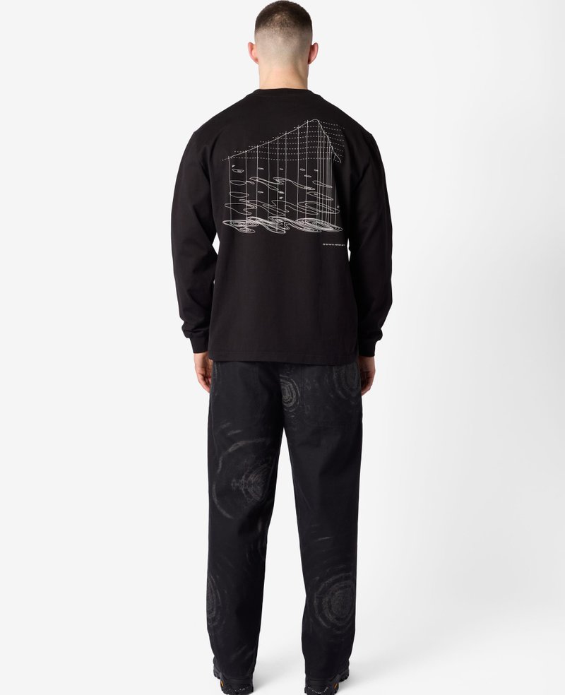 Purple Mountain Map Projection LS Tee