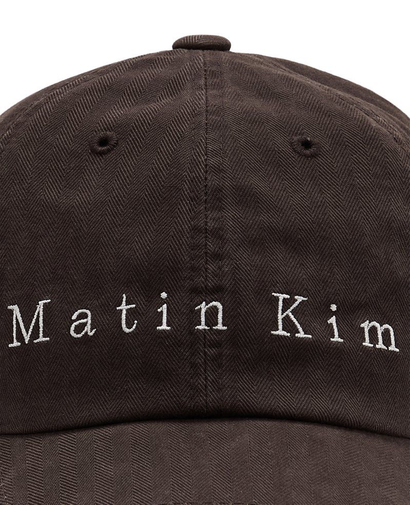Matin Kim Herringbone Typo Ball Cap