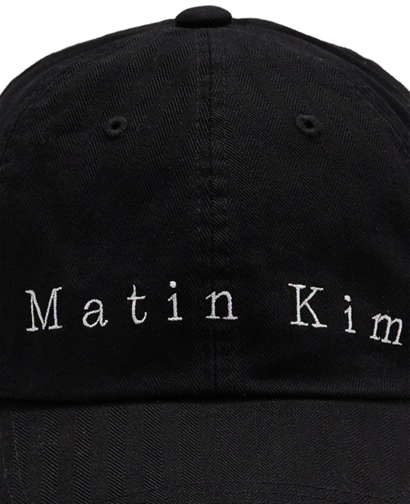 Matin Kim Herringbone Typo Ball Cap