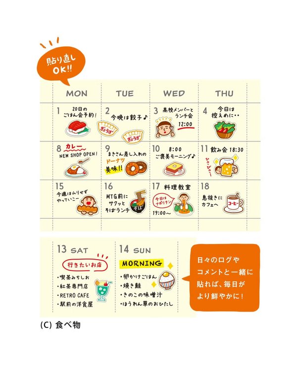 Hightide Japan New Retro Diary Stickers C