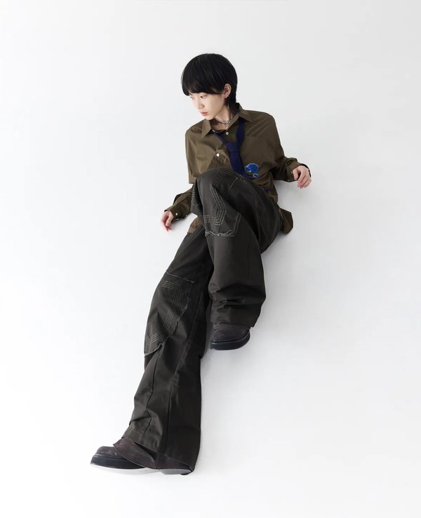 Melsign Patch Curved Pants