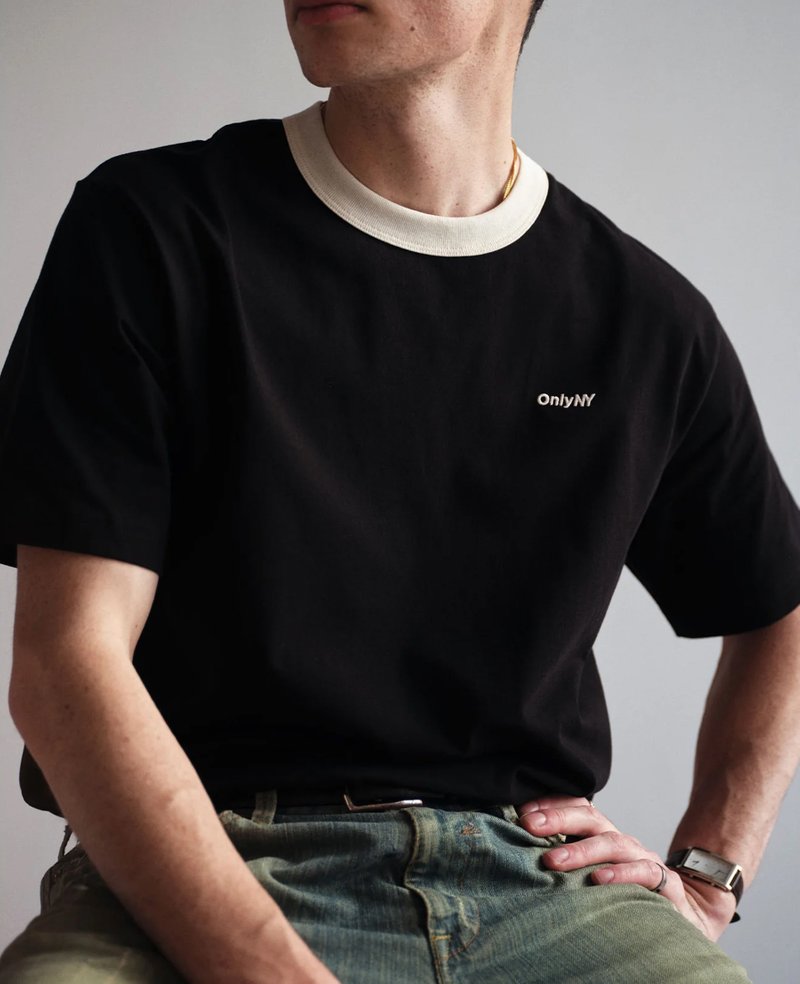 Only NY Core Logo Ringer Tee