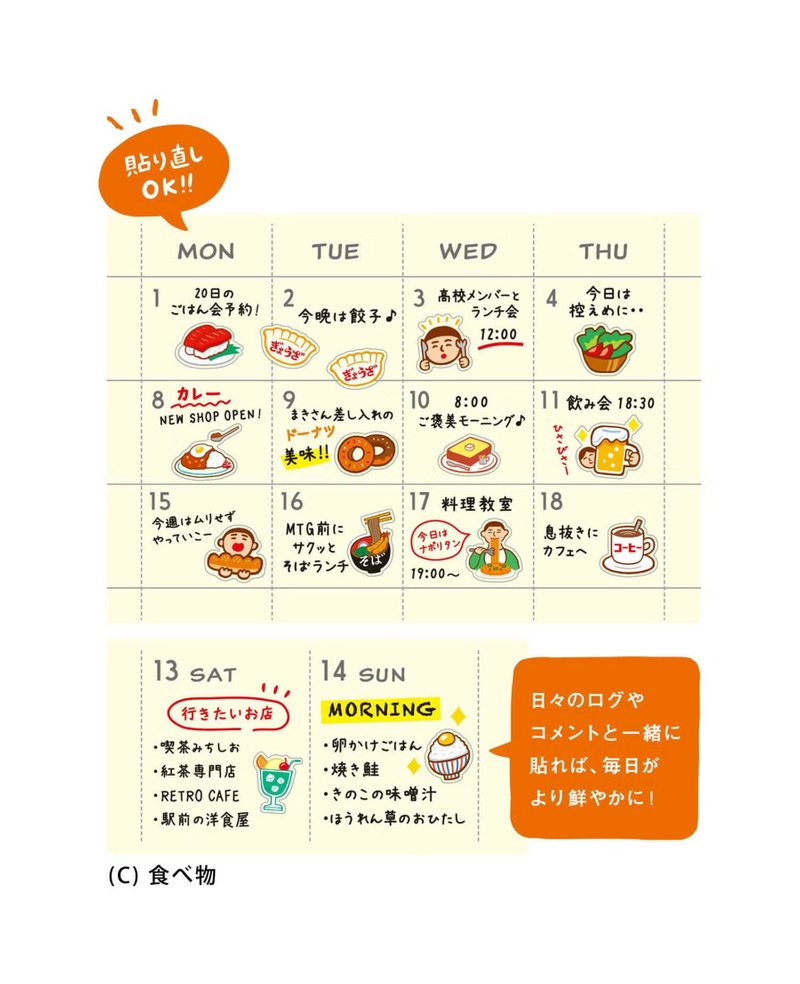 Hightide Japan New Retro Diary Stickers C