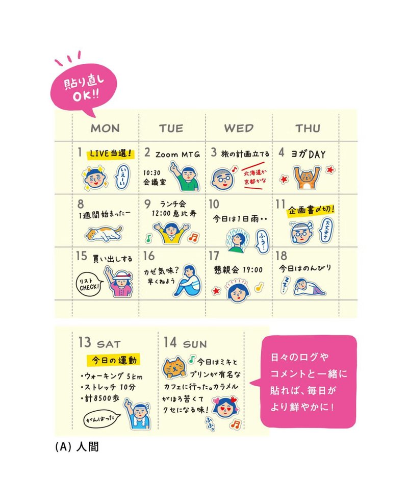 Hightide Japan New Retro Diary Stickers A