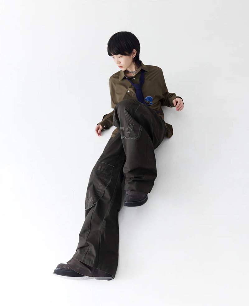 Melsign Patch Curved Pants