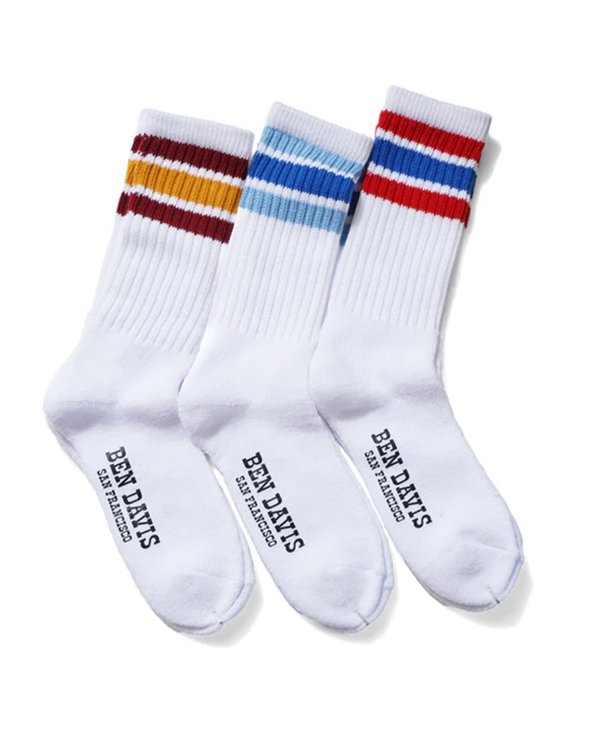 Ben Davis Japan 3P Line & Embroidery Socks