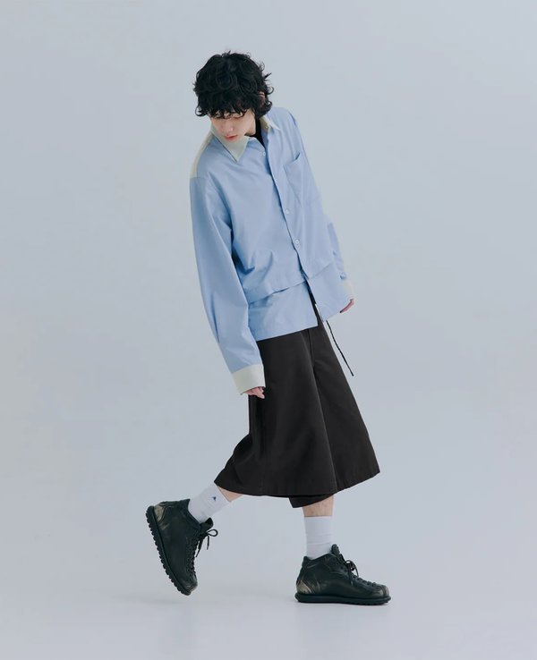 MELSIGN Cropped Drapey Baggy Pants