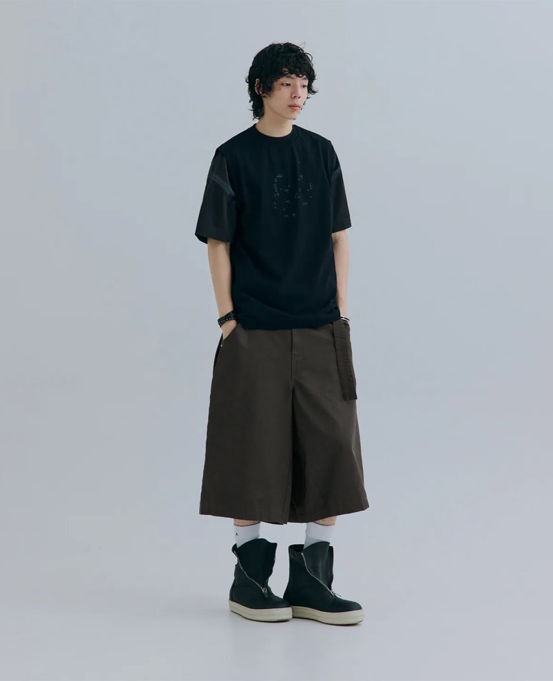 MELSIGN Cropped Drapey Baggy Pants