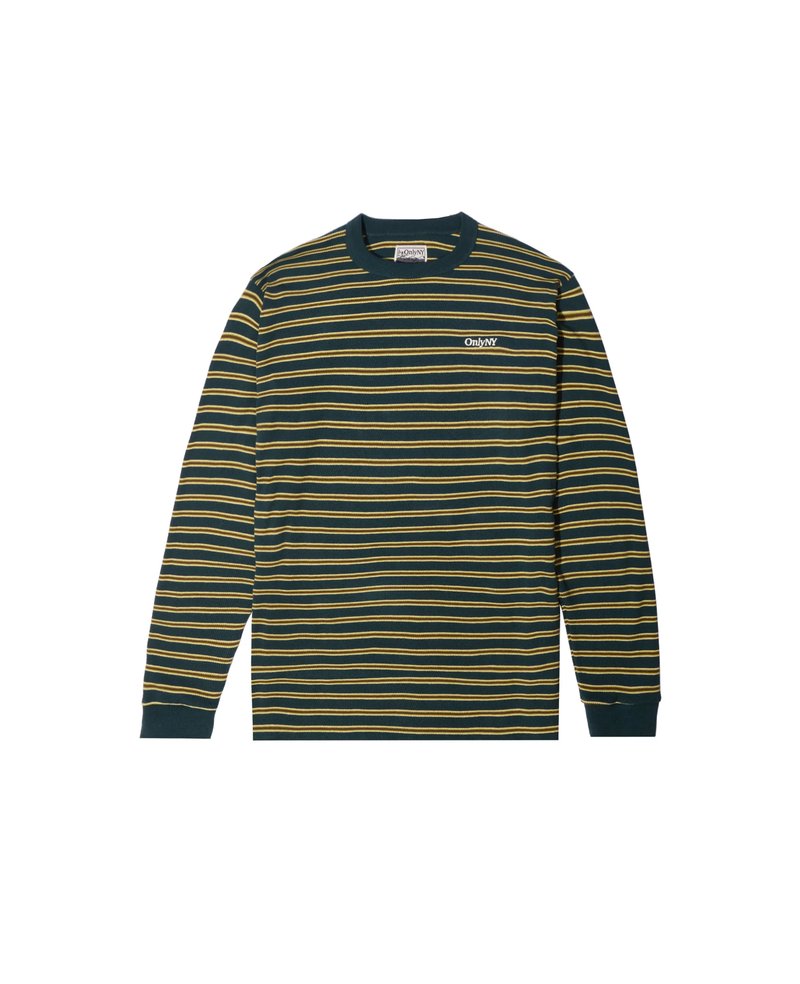 Only NY Elmhurst Stripe Waffle Long Sleeve T-Shirt