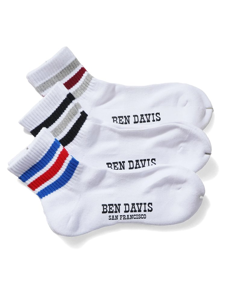 Ben Davis Japan 3P Line Socks Short