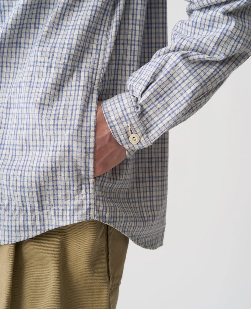 Danton Band Collar Shirt L/S