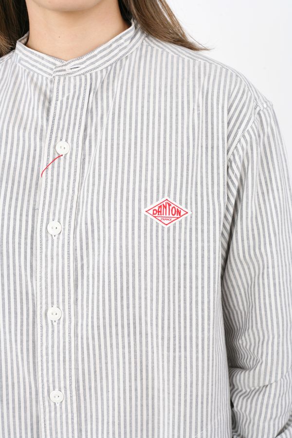 Danton Oxford Long Sleeved Band Collar Shirt