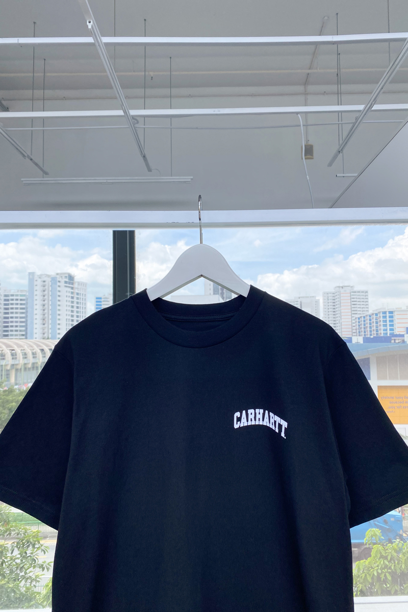 ★Carhartt★ SS University Short Sleeve T-Shirt Black I03485 Carhartt WIP S/S University Script Tee | Goodluck Bunch